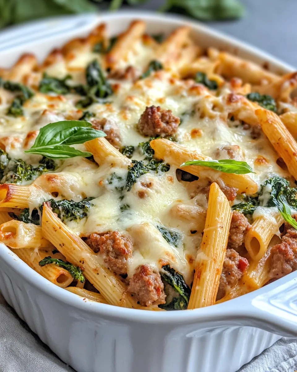 Classic Sausage Broccoli Rabe Pasta Bake dish photo
