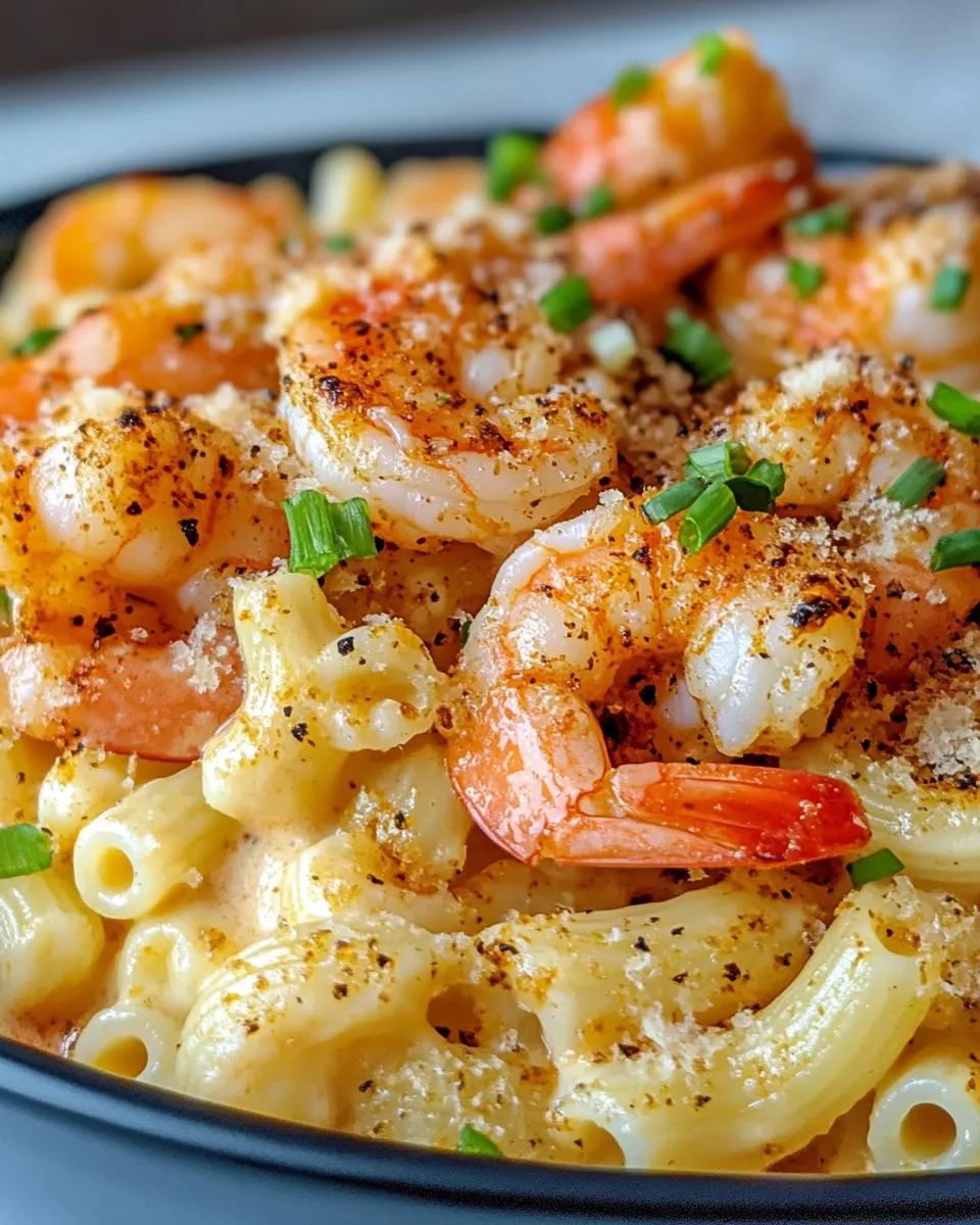 Easy Shrimp Cajun Macaroni Bake food shot