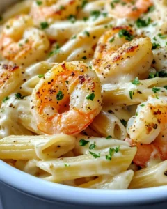 Homemade Shrimp Scampi Alfredo Pasta Bake recipe photo
