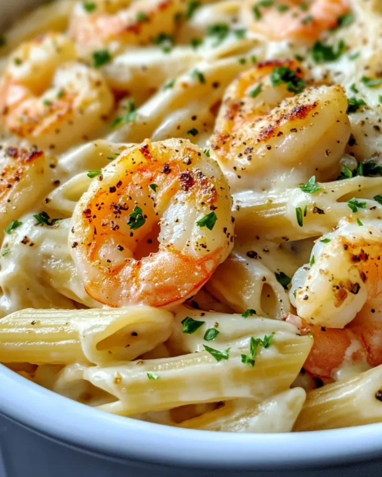 Homemade Shrimp Scampi Alfredo Pasta Bake recipe photo