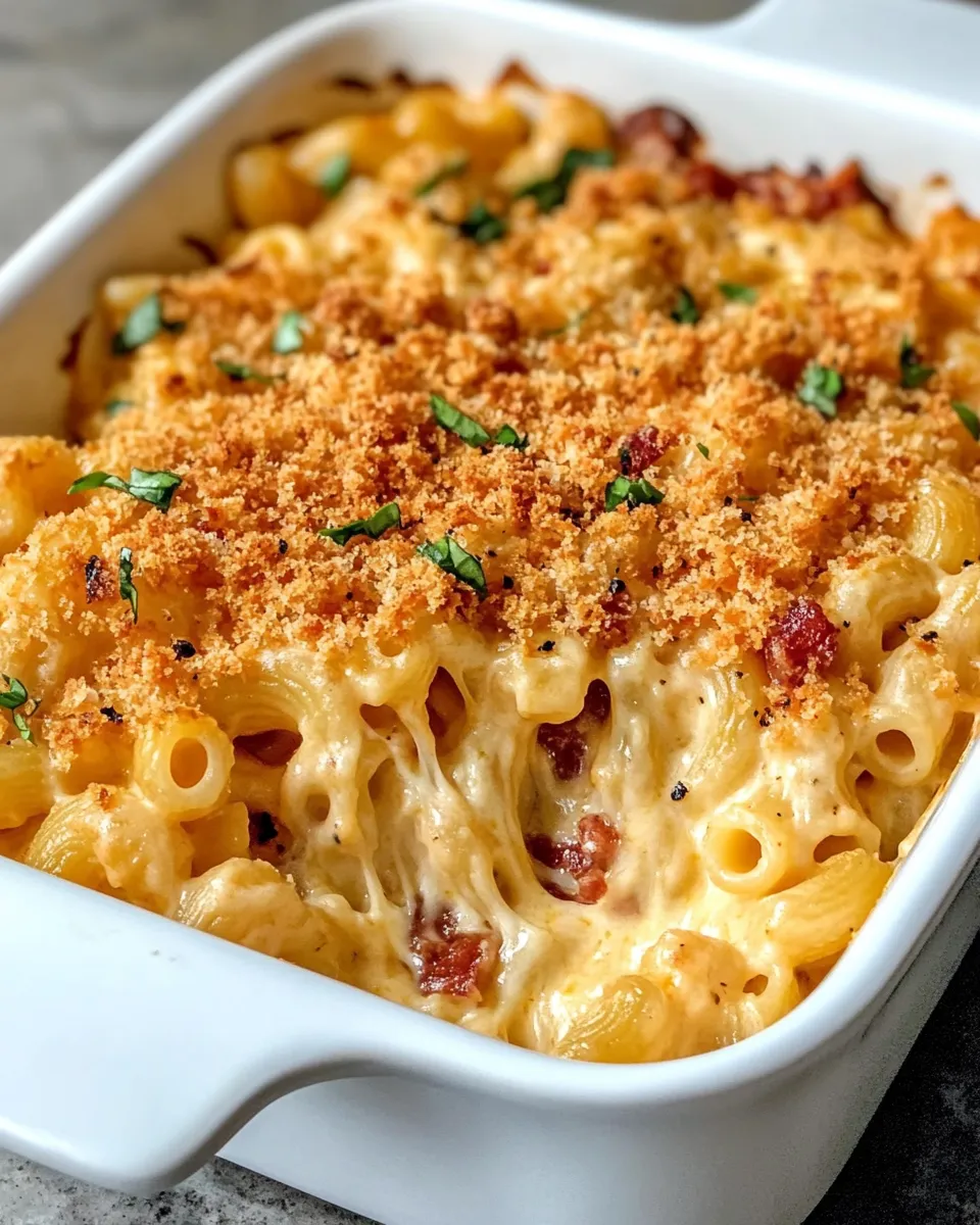 Easy Smoky Gouda Macaroni Casserole recipe image