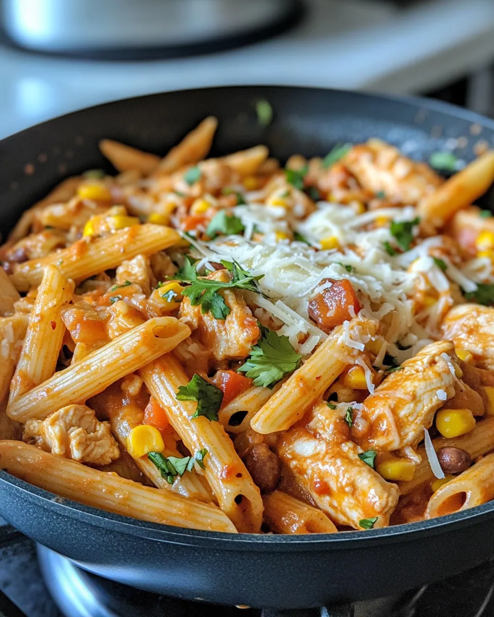 Easy Southwestern Chicken Enchilada Pasta recipe photo