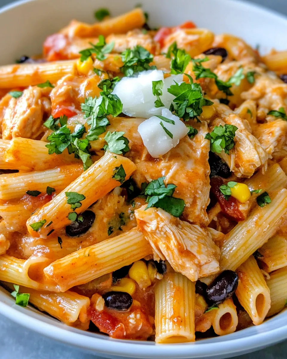 Delicious Southwestern Chicken Enchilada Pasta dish photo