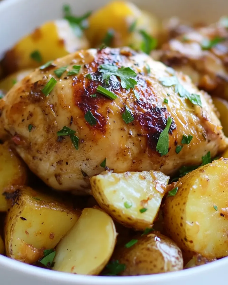 Delicious Spanish Chicken and Potatoes shot