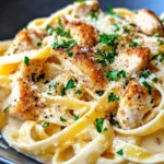 Homemade Spicy Cajun Chicken Alfredo Pasta photo