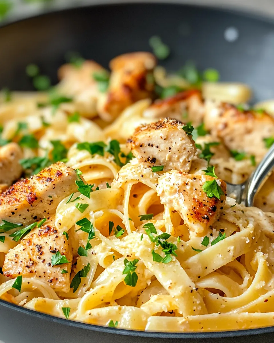 Classic Spicy Cajun Chicken Alfredo Pasta image