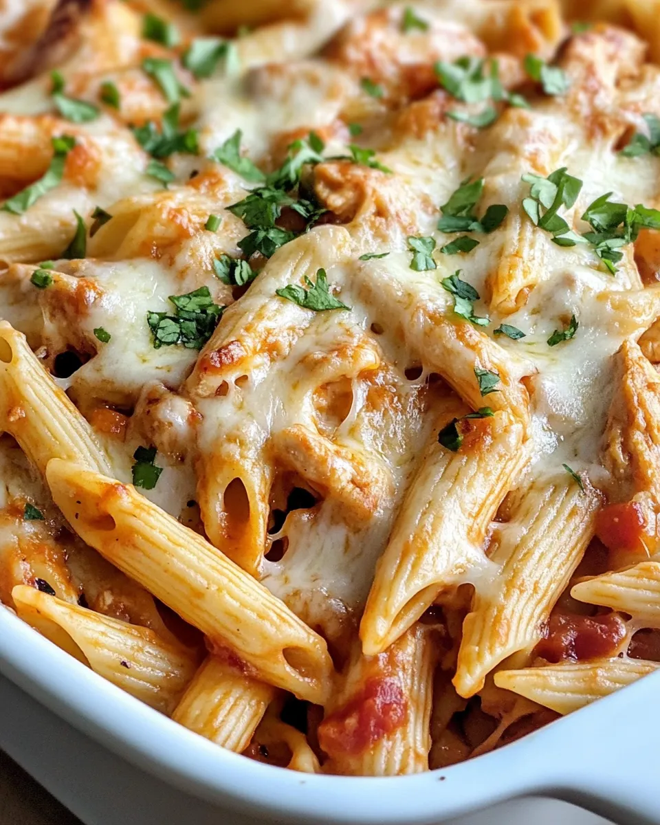 Easy Spicy Chipotle Chicken Pasta Casserole plate image