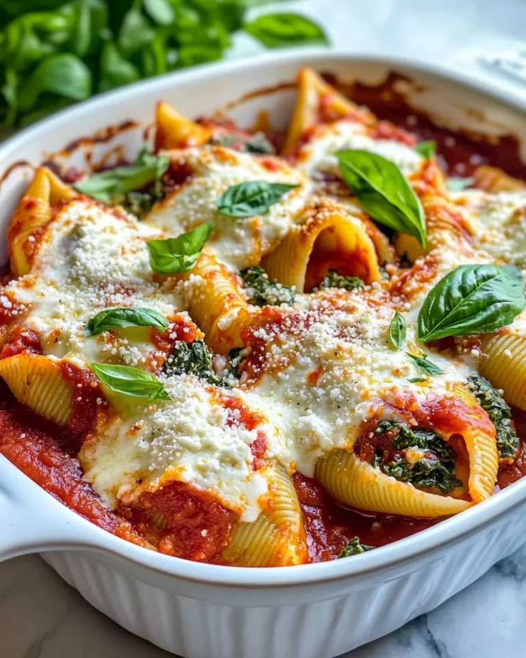 Homemade Spinach Ricotta Stuffed Shells Bake recipe photo