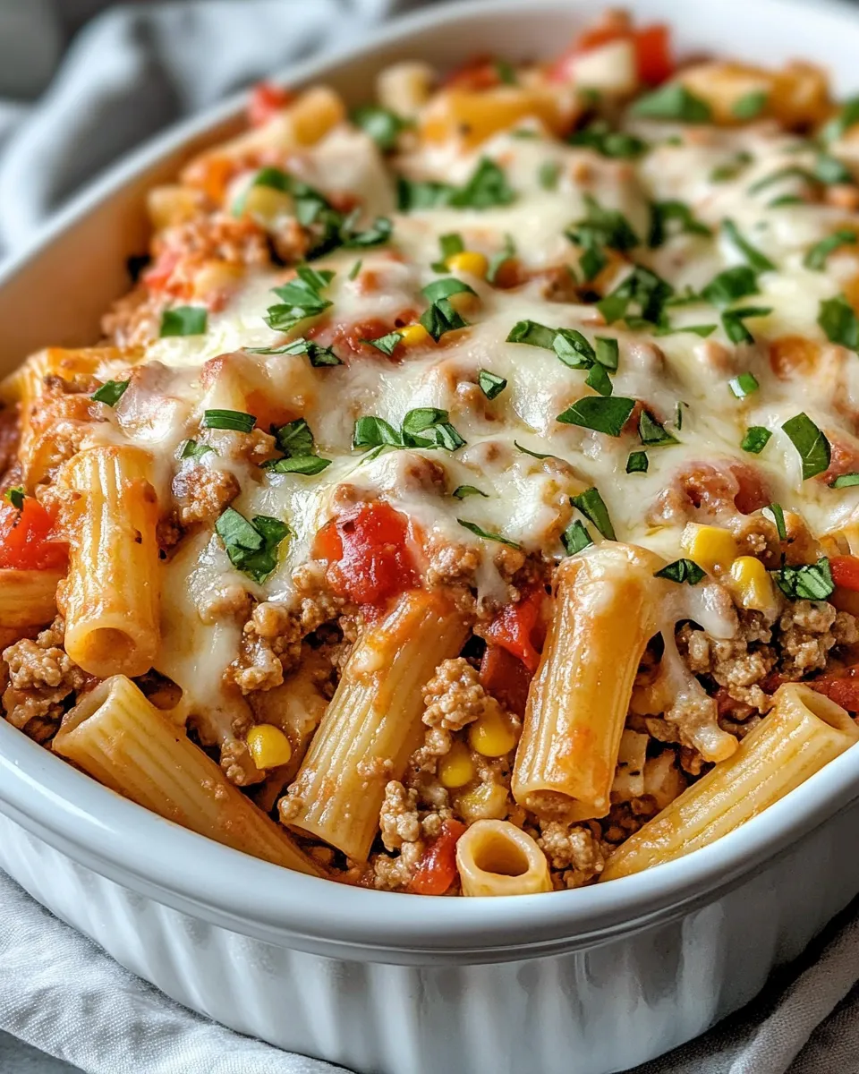 Delicious Stuffed Pepper Pasta Casserole plate image
