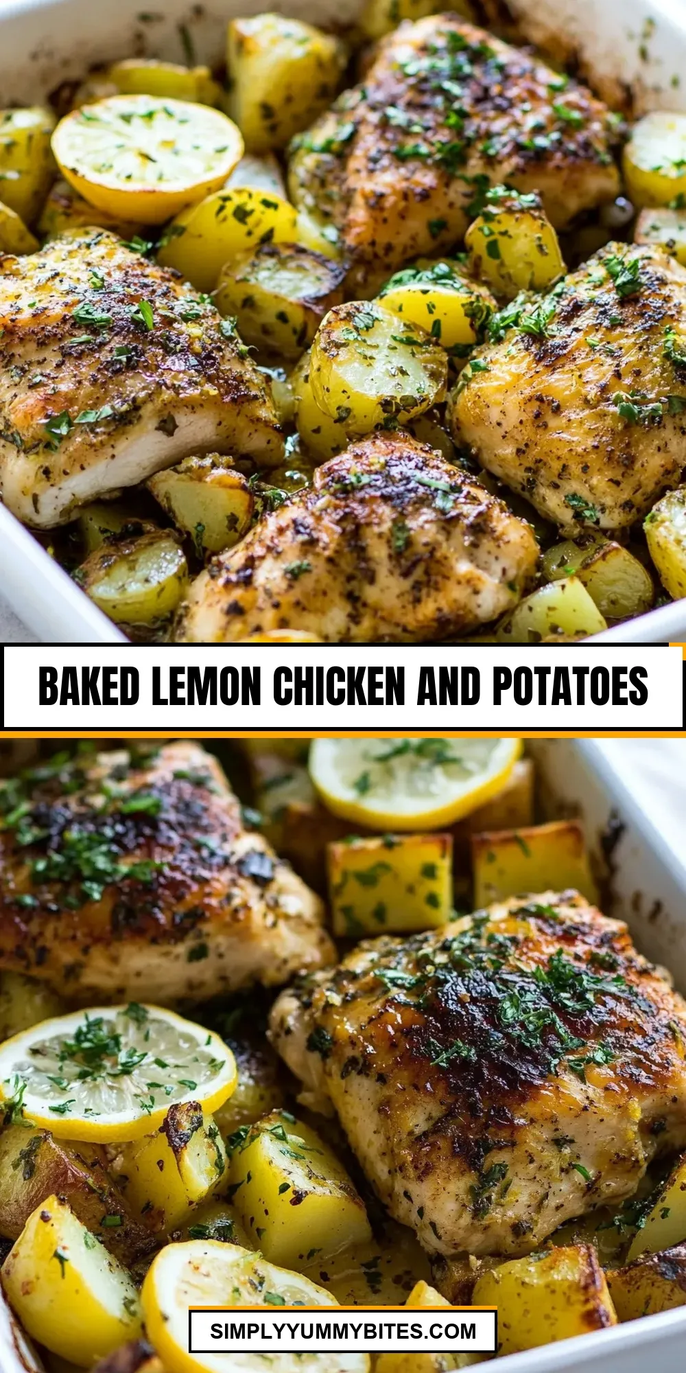 Homemade Baked Lemon Chicken And Potatoes