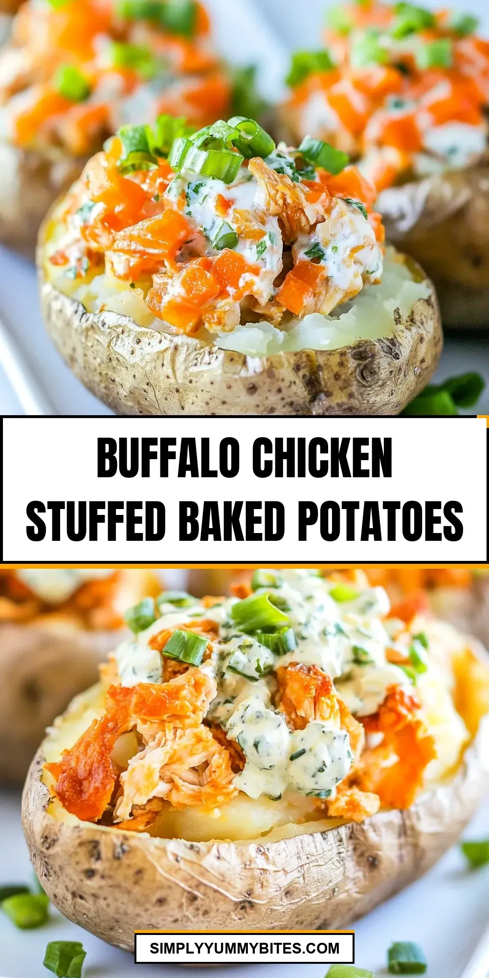 How To Make Perfect Buffalo Chicken Stuffed Baked Potatoes
