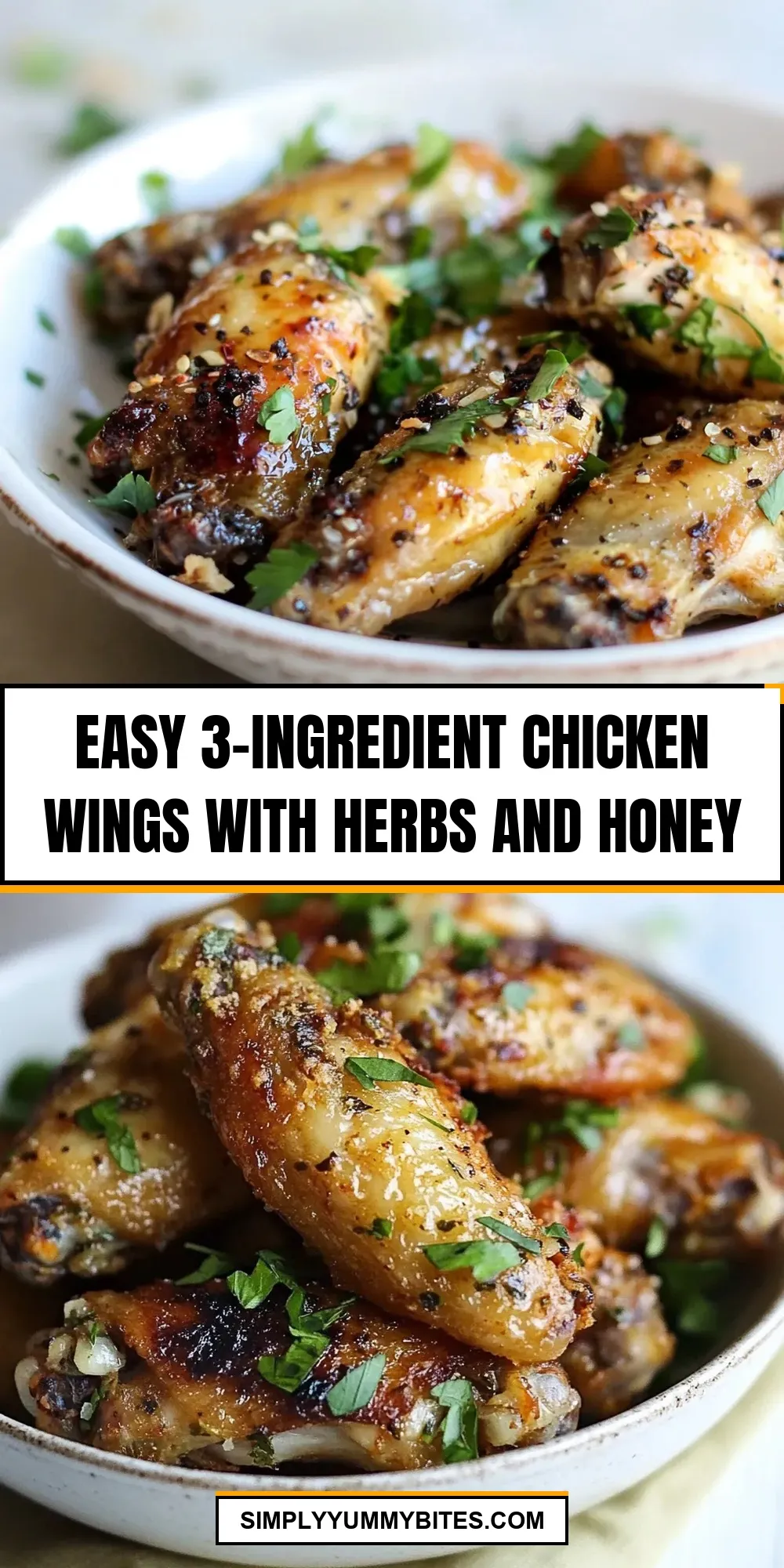 Quick Easy 3-Ingredient Chicken Wings With Herbs And Honey