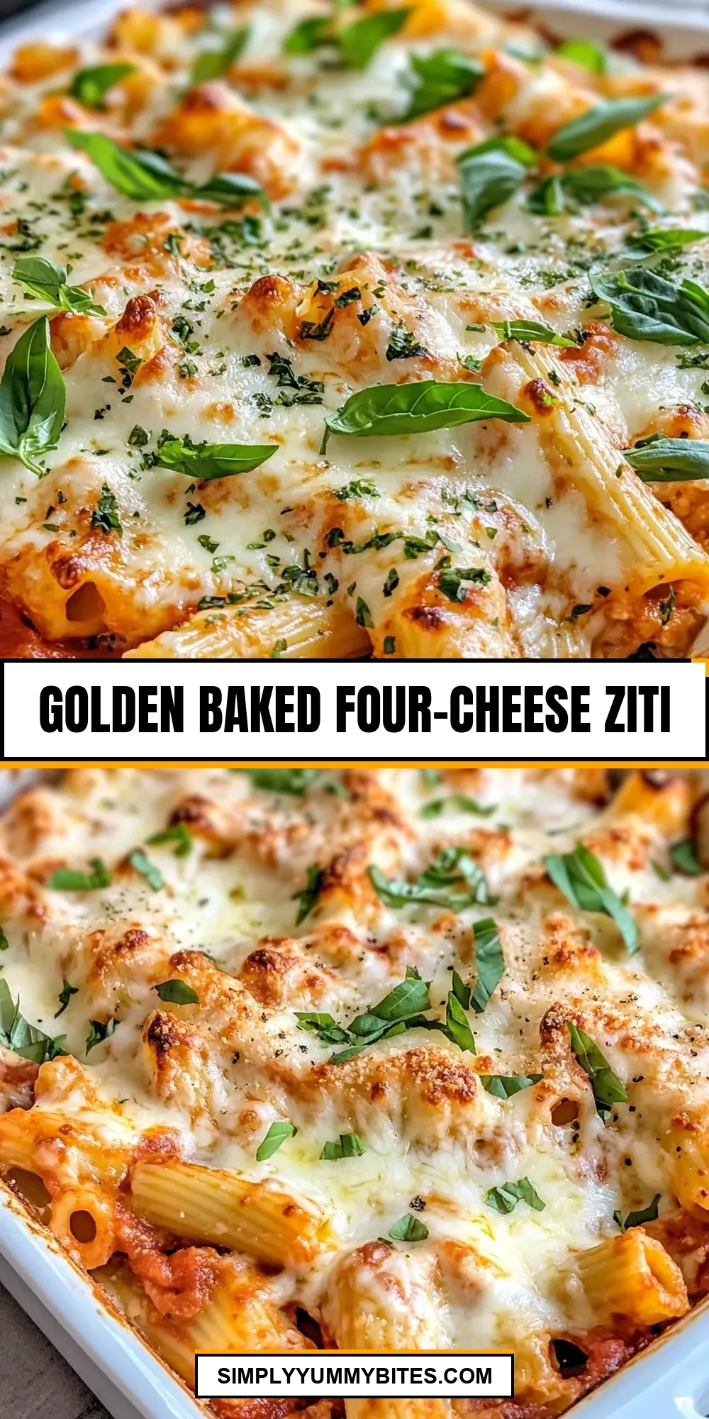 How To Make Irresistible Golden Baked Four-Cheese Ziti
