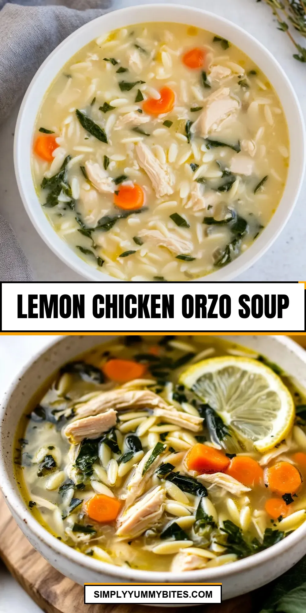 Lemon Chicken Orzo Soup Recipe