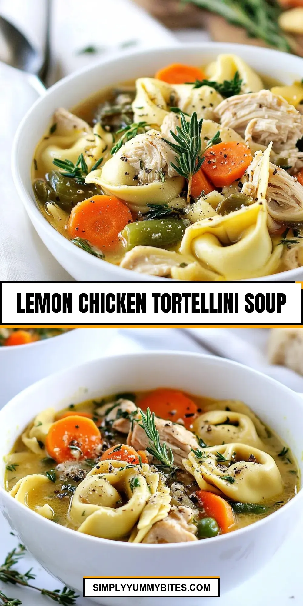 The Best Lemon Chicken Tortellini Soup Ever