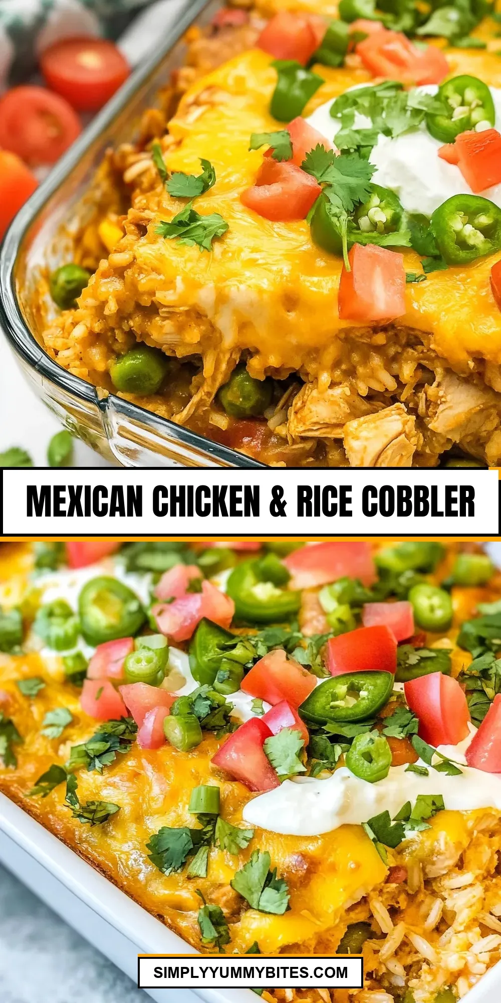 Easy Mexican Chicken & Rice Cobbler