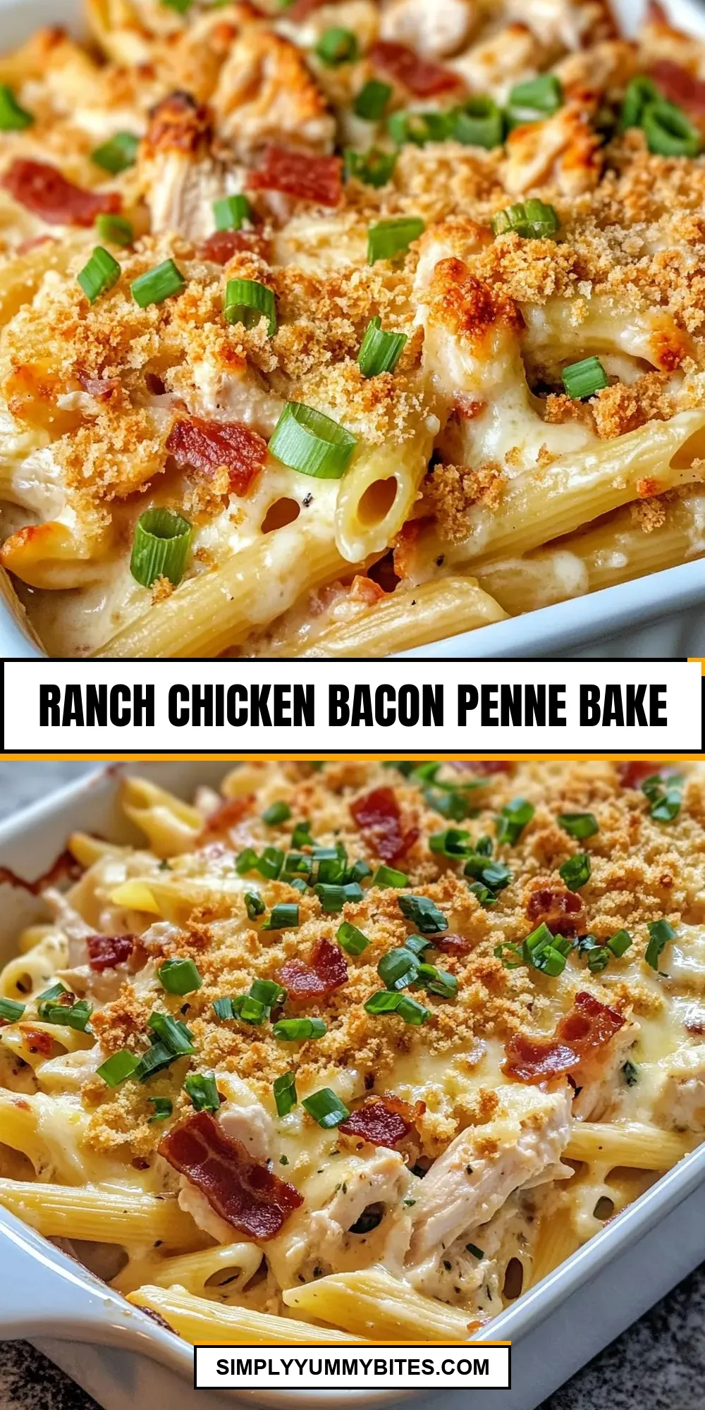 Ranch Chicken Bacon Penne Bake Recipe
