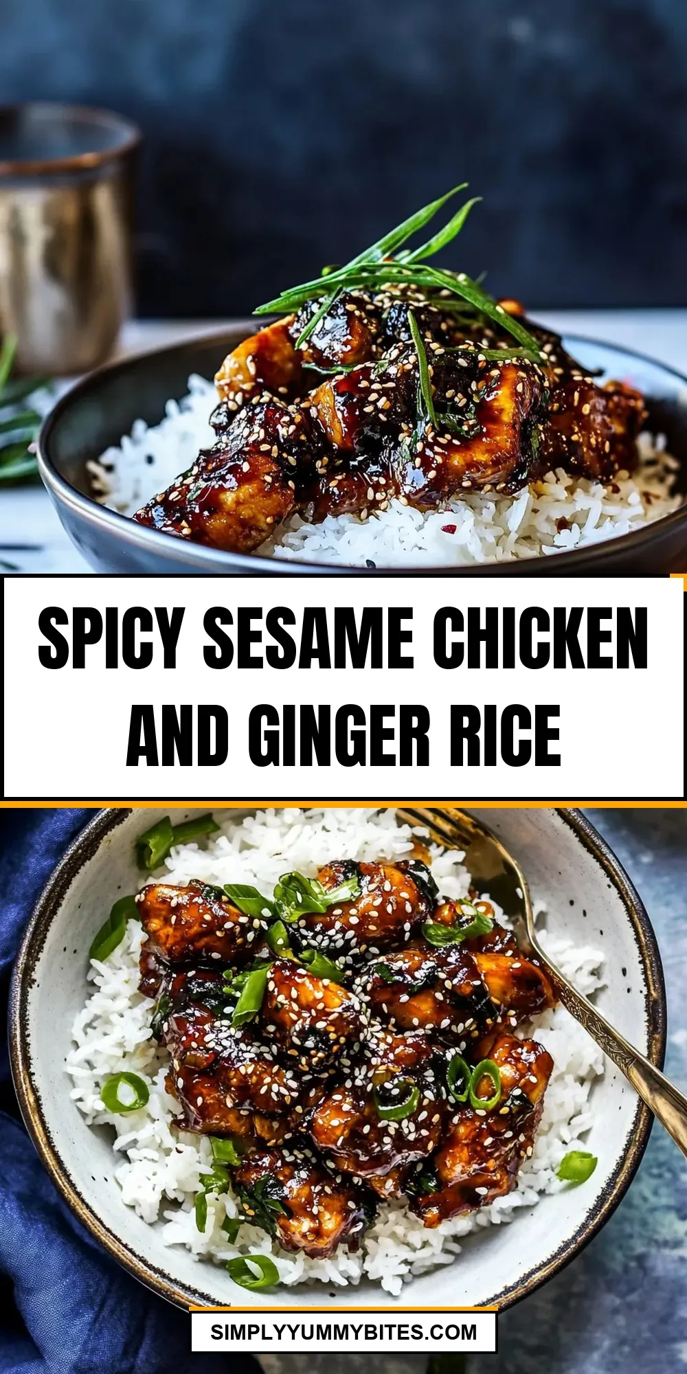 Fresh Spicy Sesame Chicken And Ginger Rice