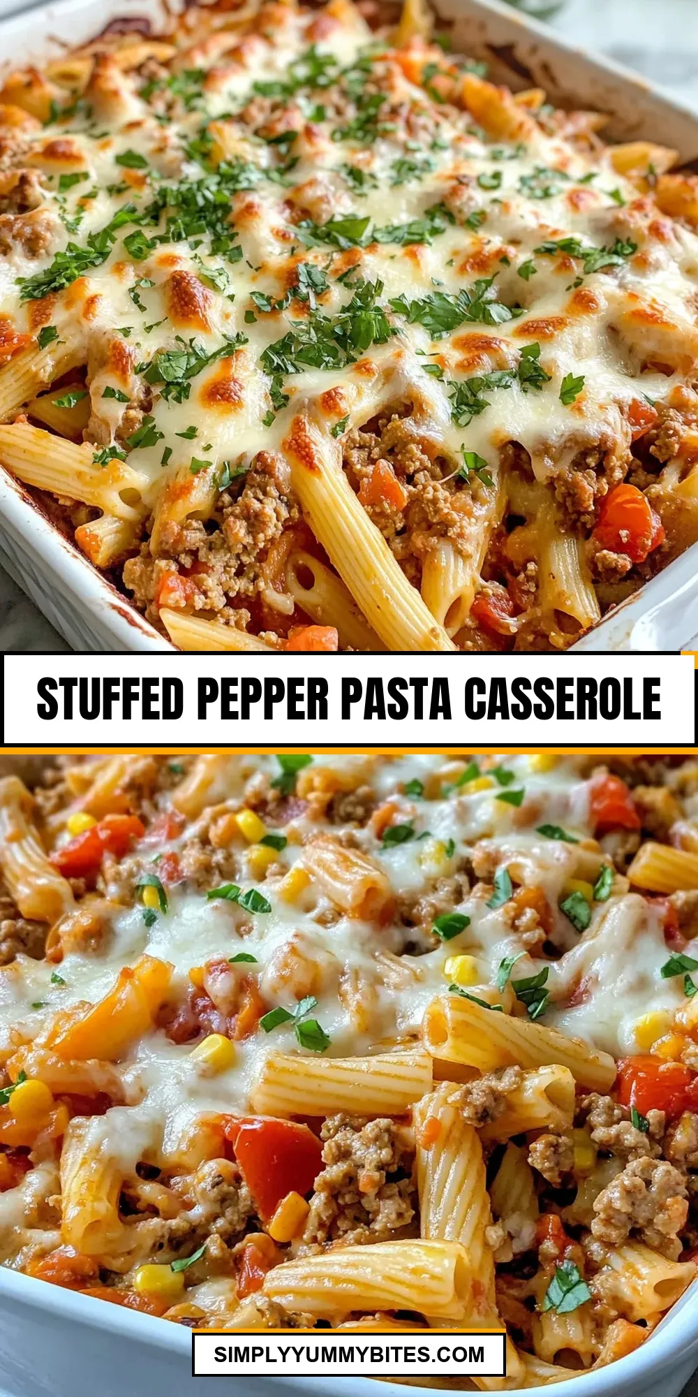 The Best Stuffed Pepper Pasta Casserole