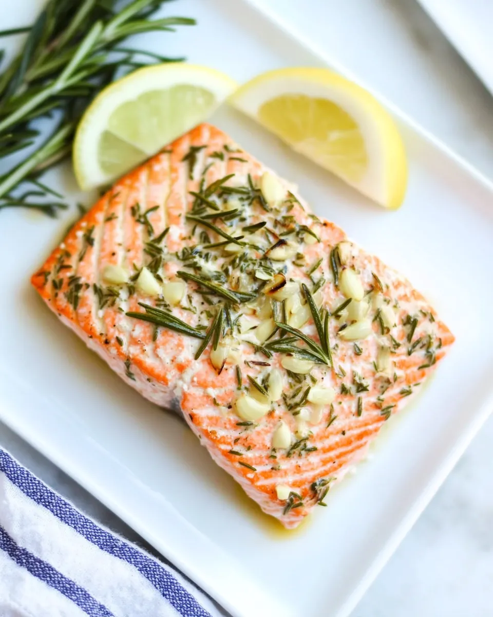 Delicious 10-Minute Garlic and Rosemary Roasted Salmon image