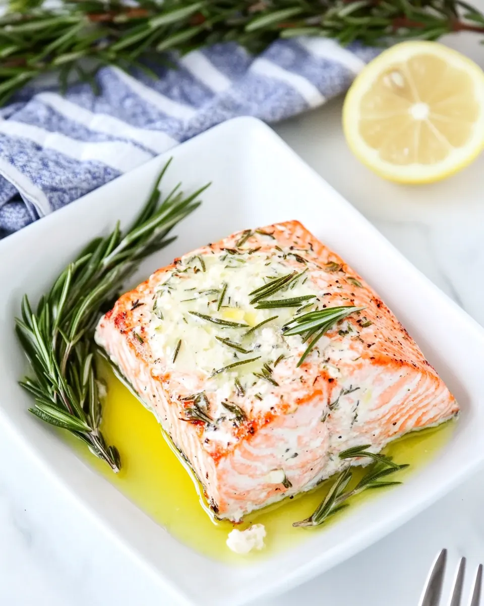 Quick 10-Minute Garlic and Rosemary Roasted Salmon recipe photo