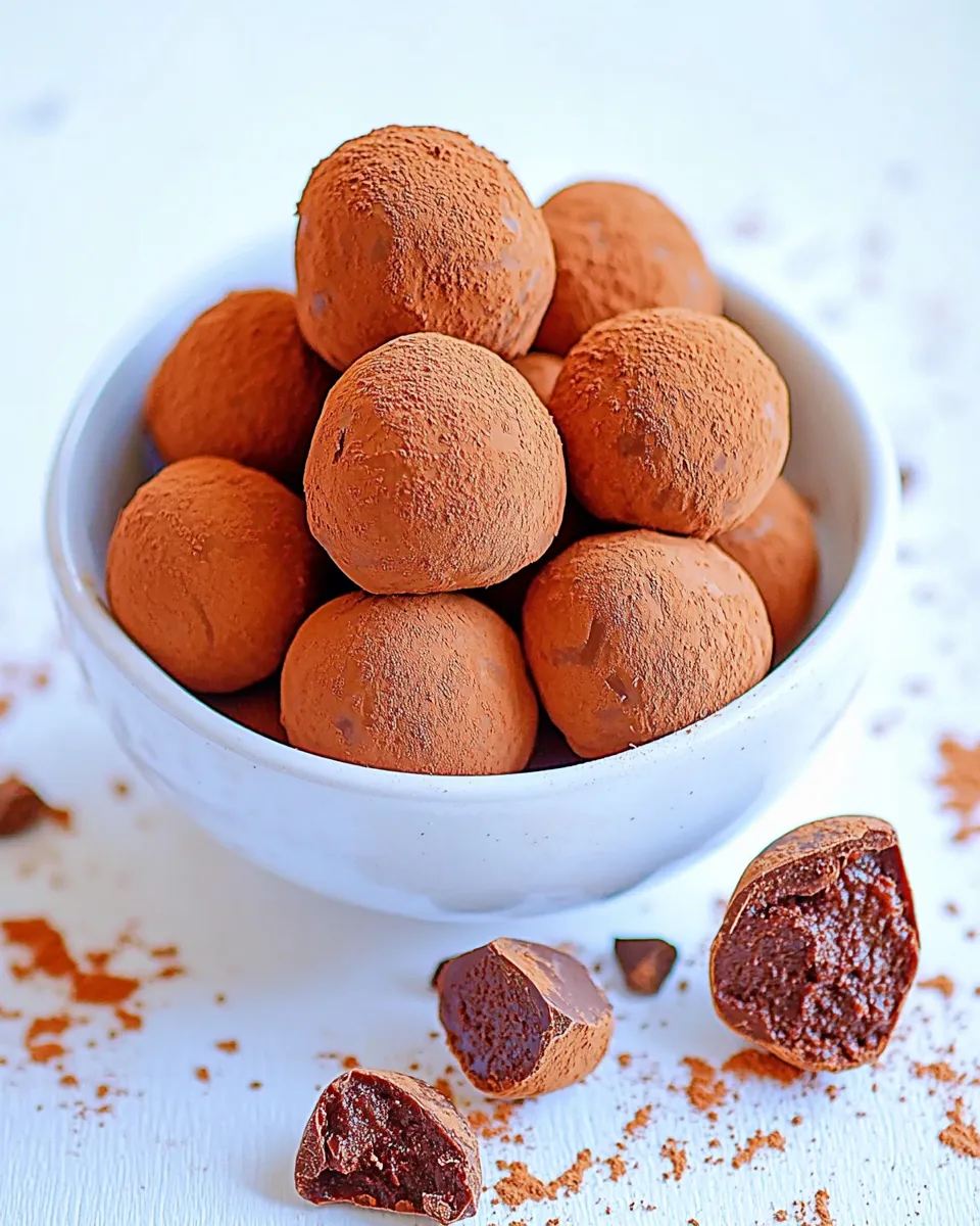 Homemade 2 Ingredient Chocolate Truffles recipe photo