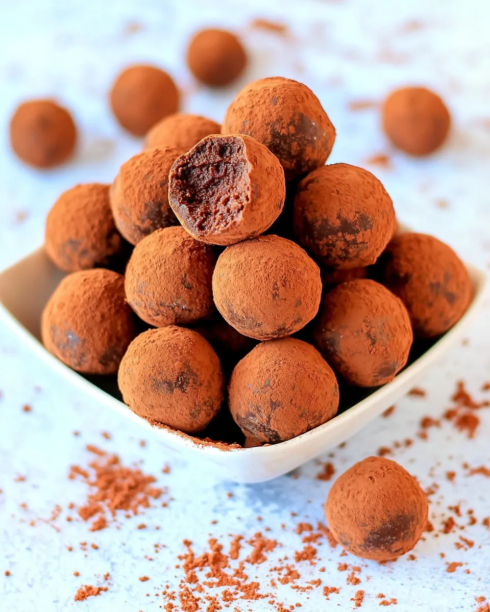 Quick 2 Ingredient Chocolate Truffles shot
