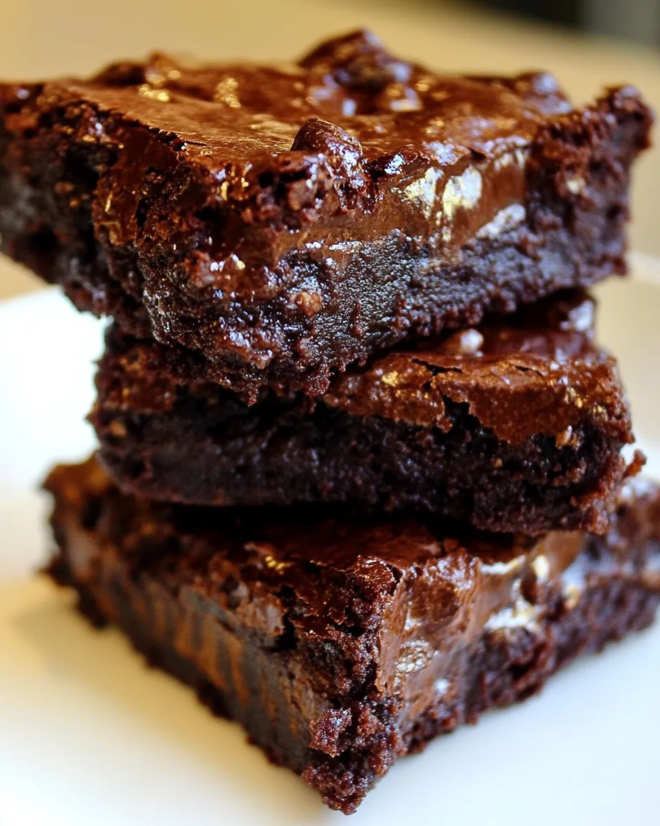 Quick 4-Ingredient Protein Fudge Brownies shot