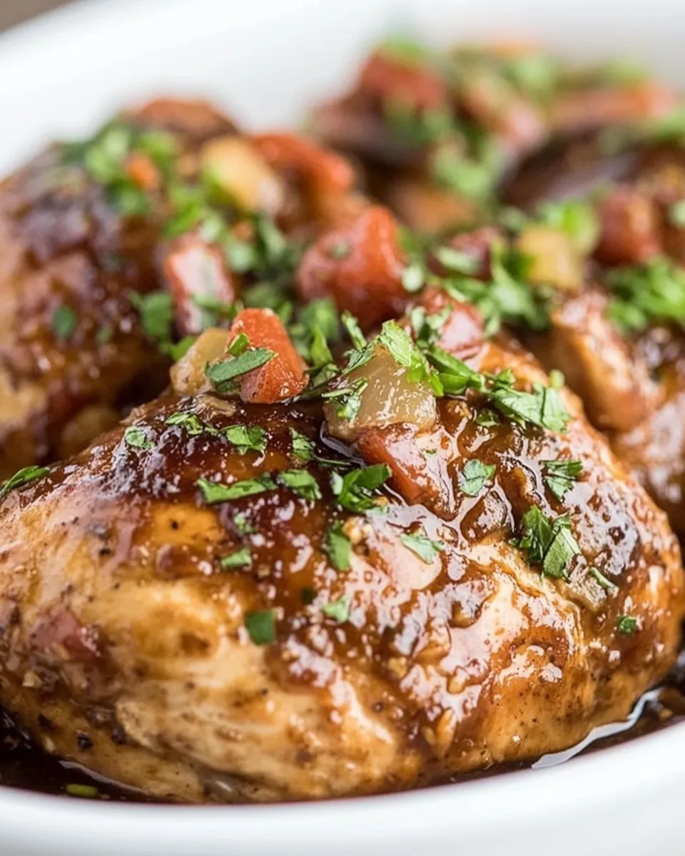 Delicious 5-Ingredient Slow Cooker Balsamic Chicken image