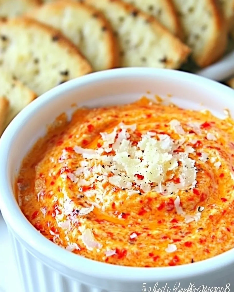Delicious 5 Cheese Roasted Red Pepper Spread image