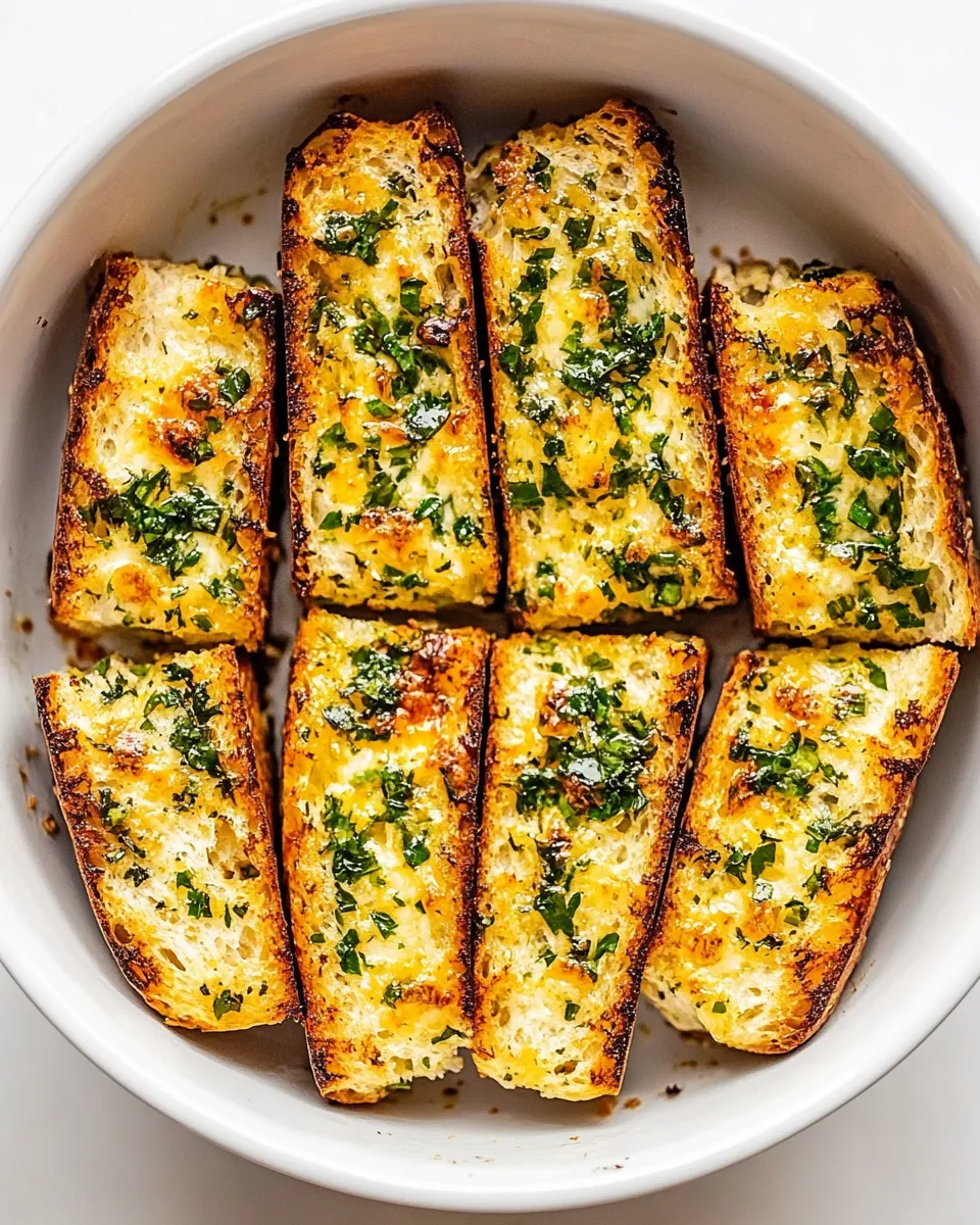 Homemade 5 Minute Air Fryer Garlic Bread shot