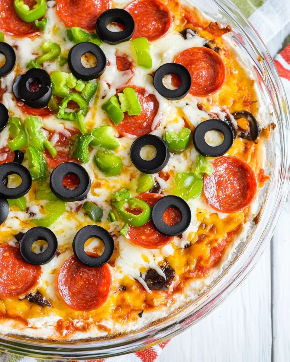 Easy 7 Layer Pizza Dip recipe photo