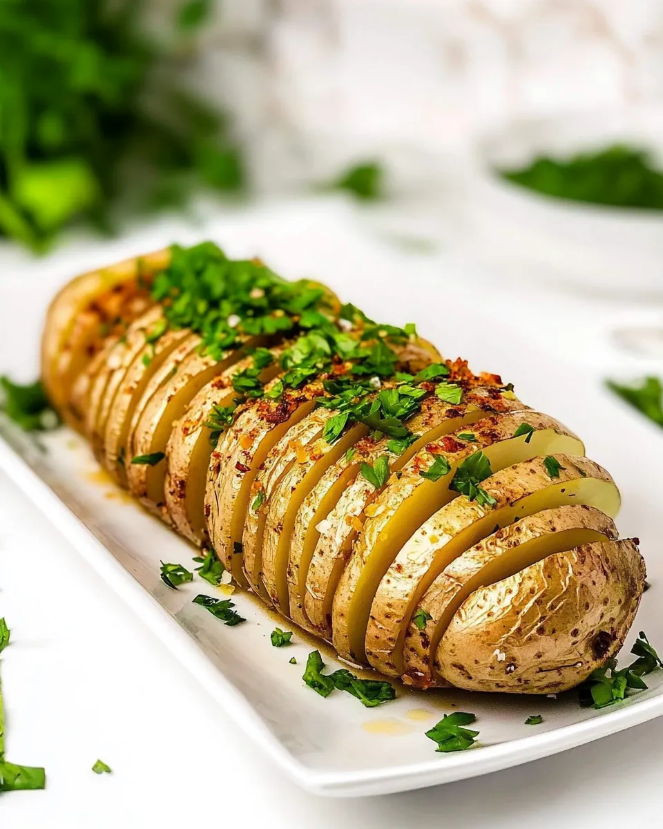 Savory Air-Fryer Hasselback Potatoes shot