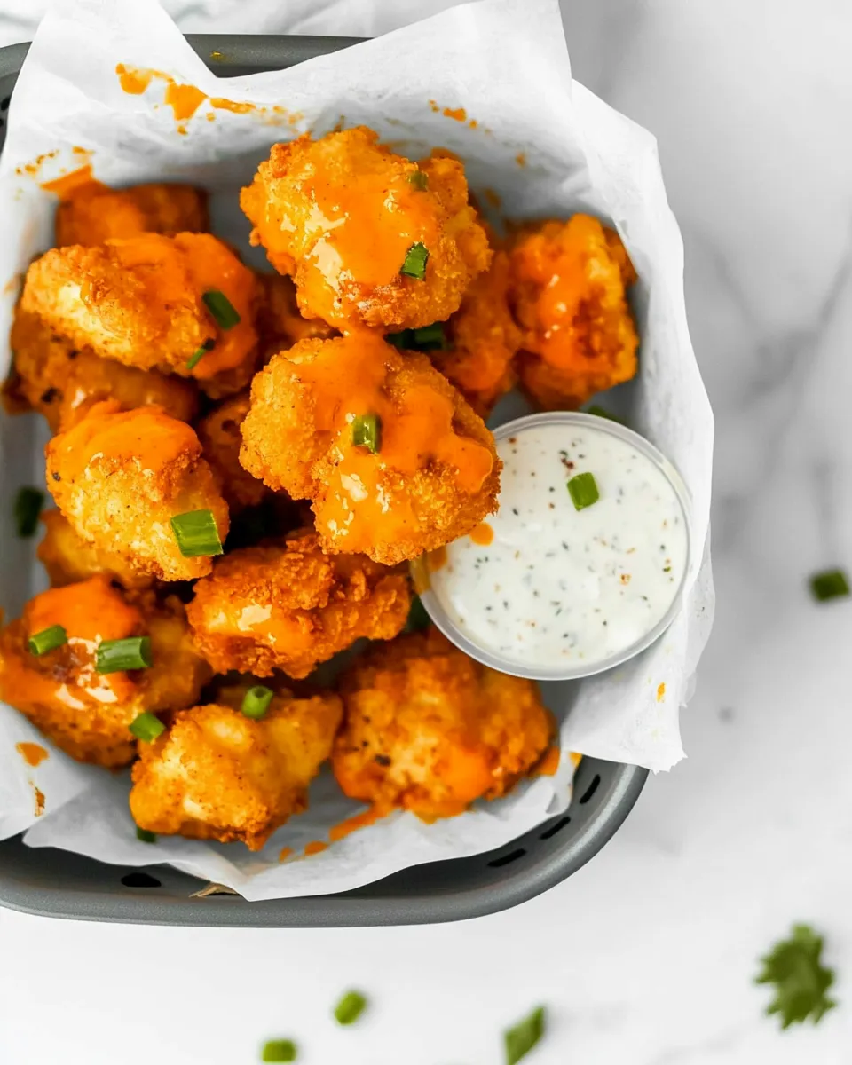 Savory Air Fryer Buffalo Chicken Nuggets shot