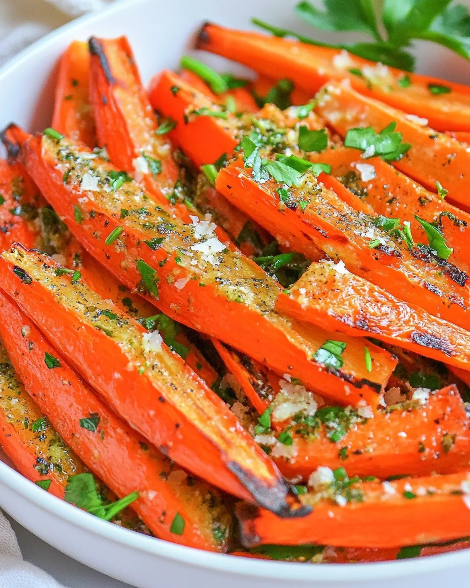 Quick Air Fryer Carrots Recipe food shot