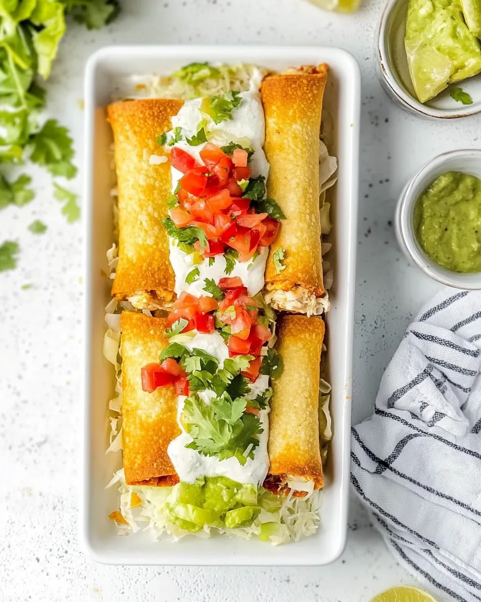 Easy Air Fryer Chicken Taquitos recipe photo