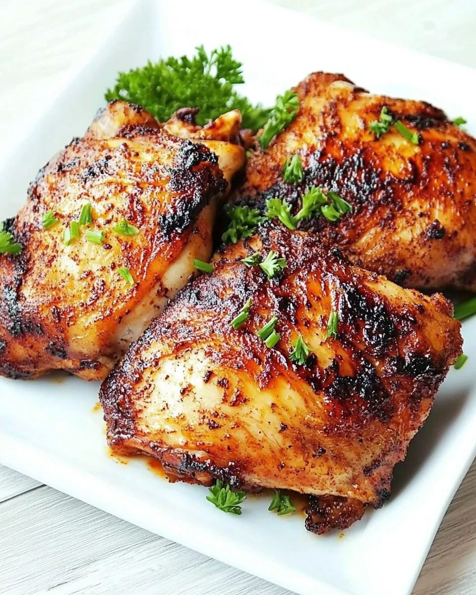 Savory Air Fryer Chicken Thighs image