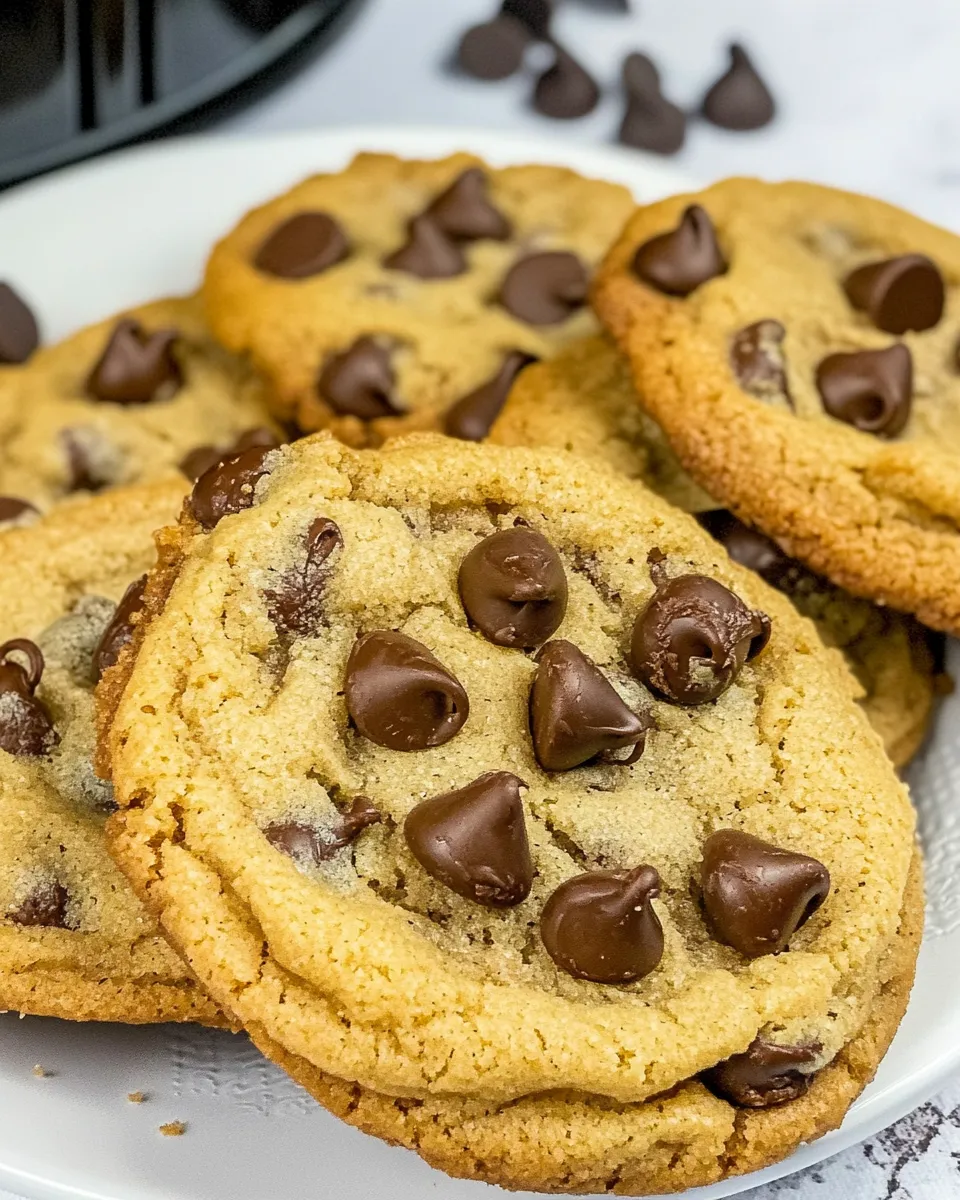 Classic Air Fryer Chocolate Chip Cookies (SOFTEST-EVER) image