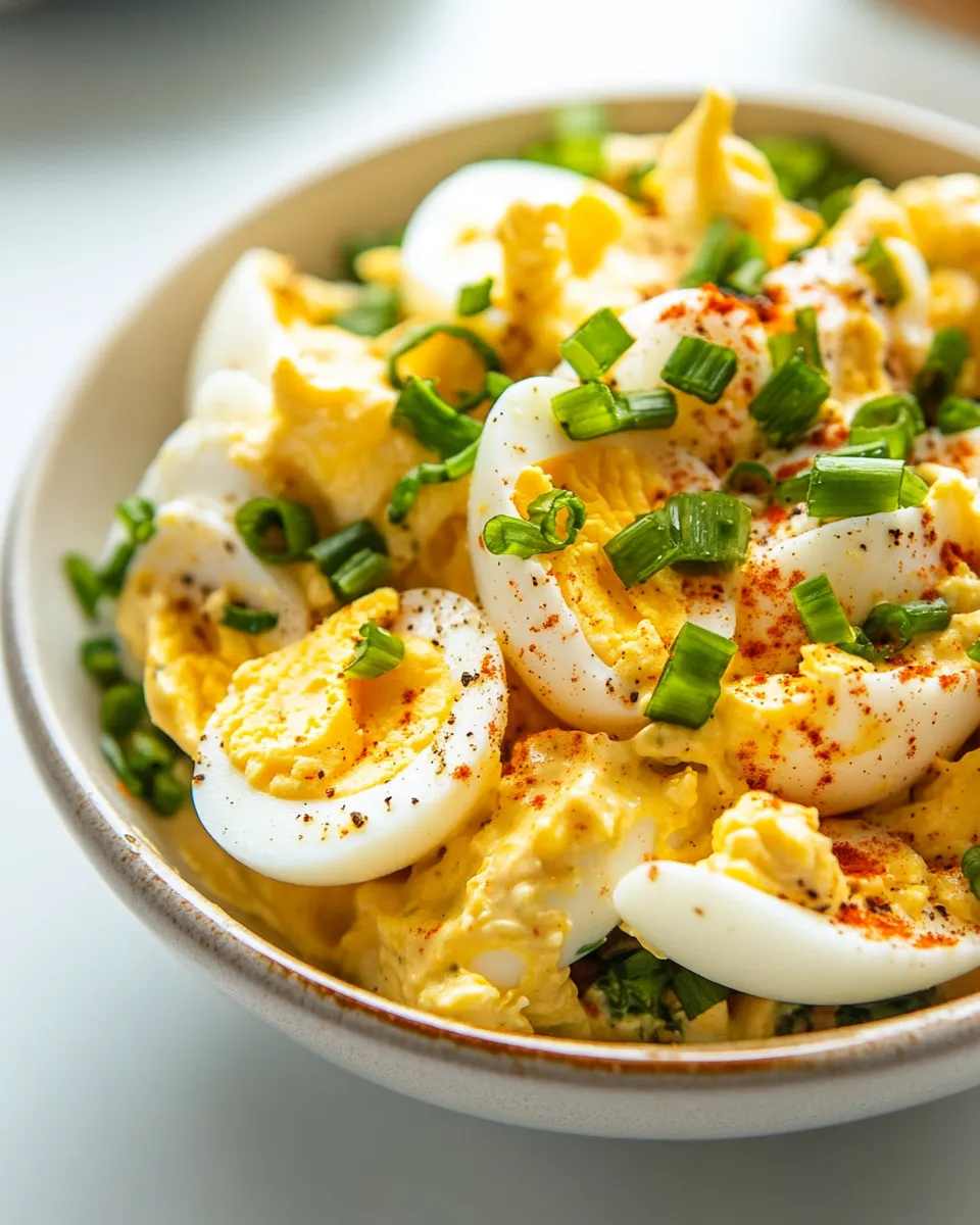 Delicious Air Fryer Egg Salad shot