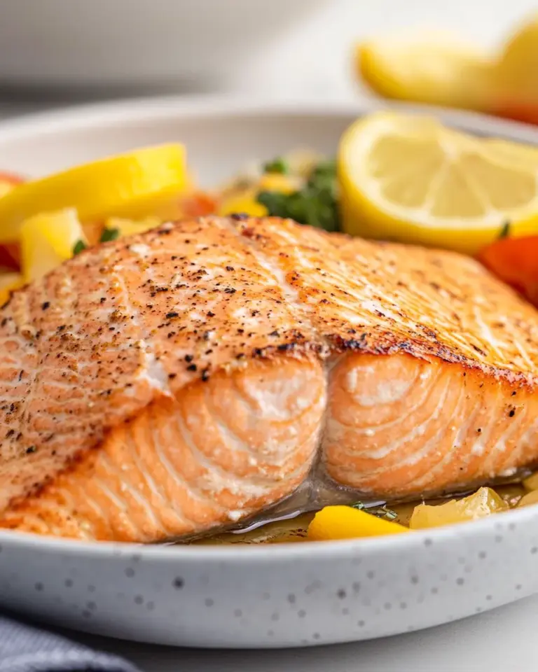Easy Air Fryer Frozen Salmon Fillet With Skin photo
