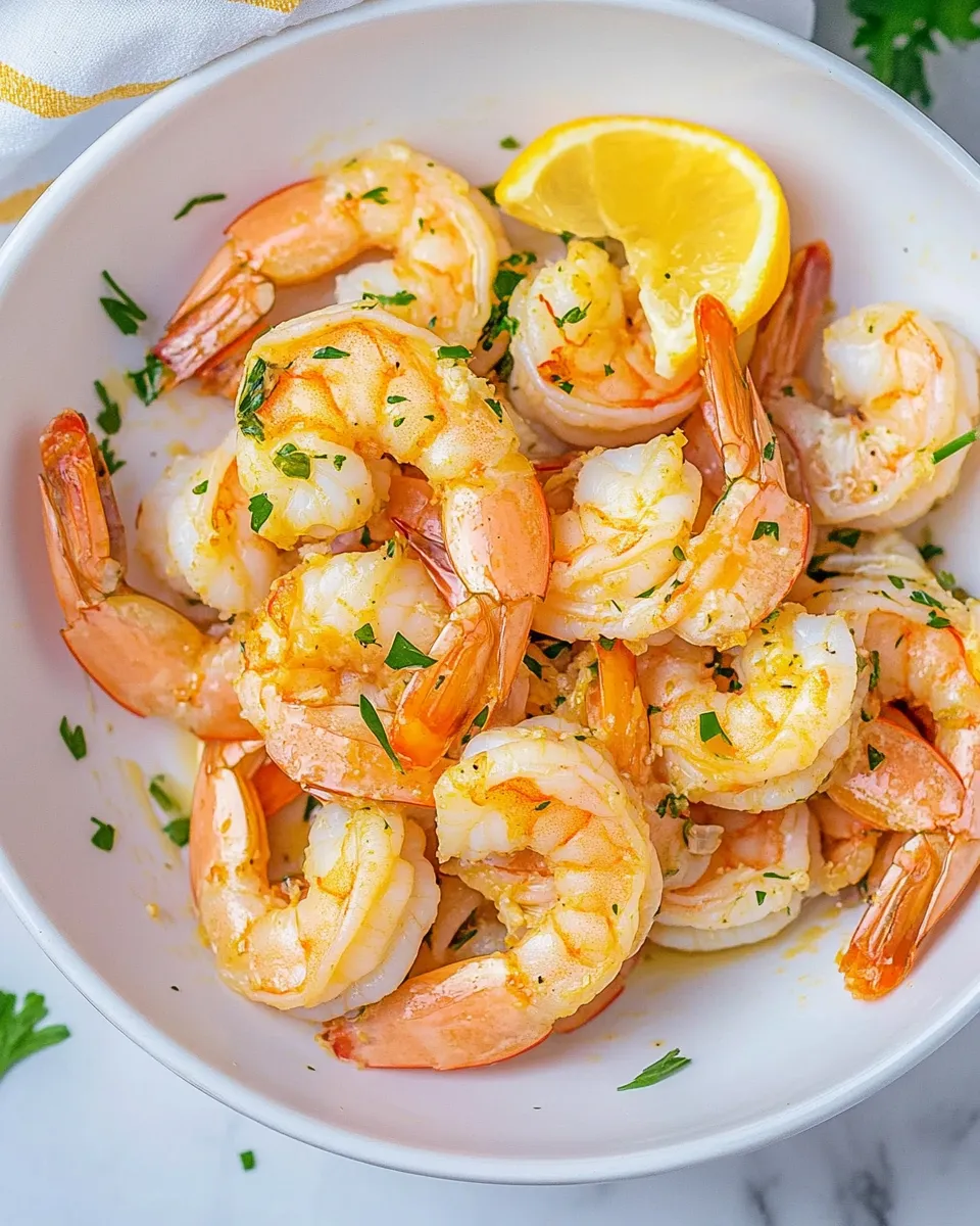 Quick Air Fryer Shrimp with Garlic shot