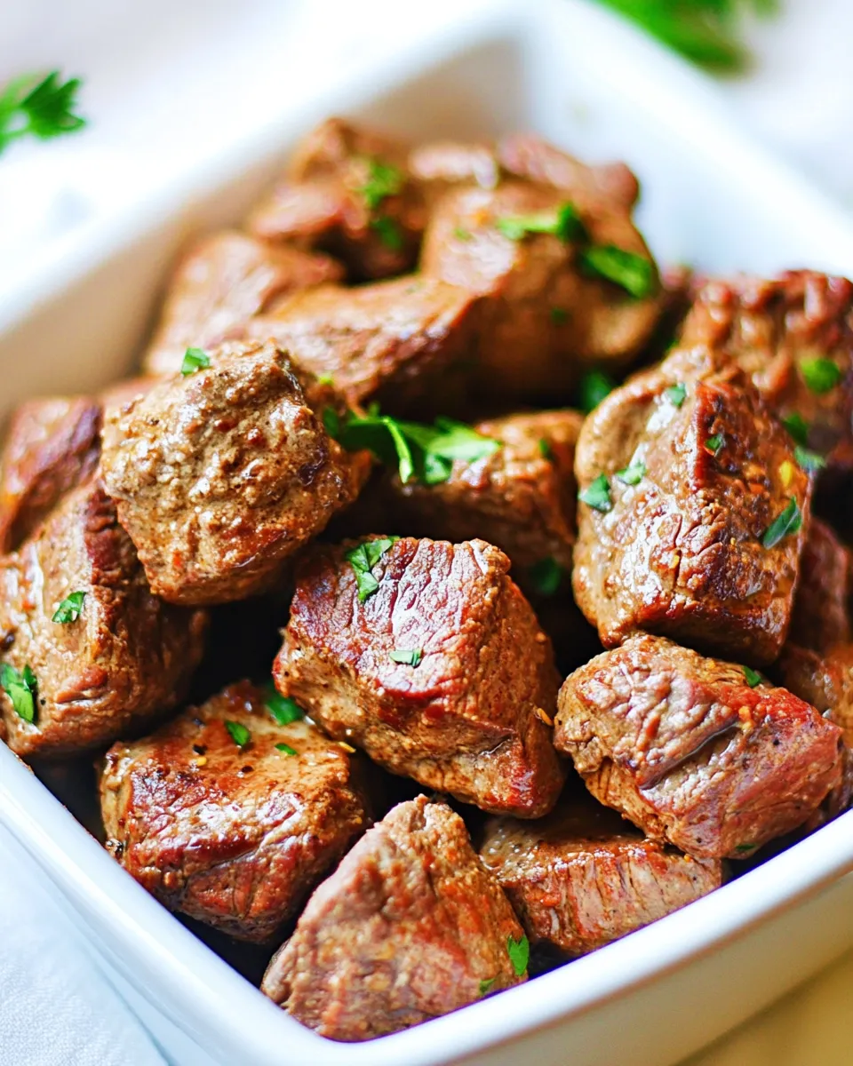 Easy Air Fryer Steak Bites Recipe photo