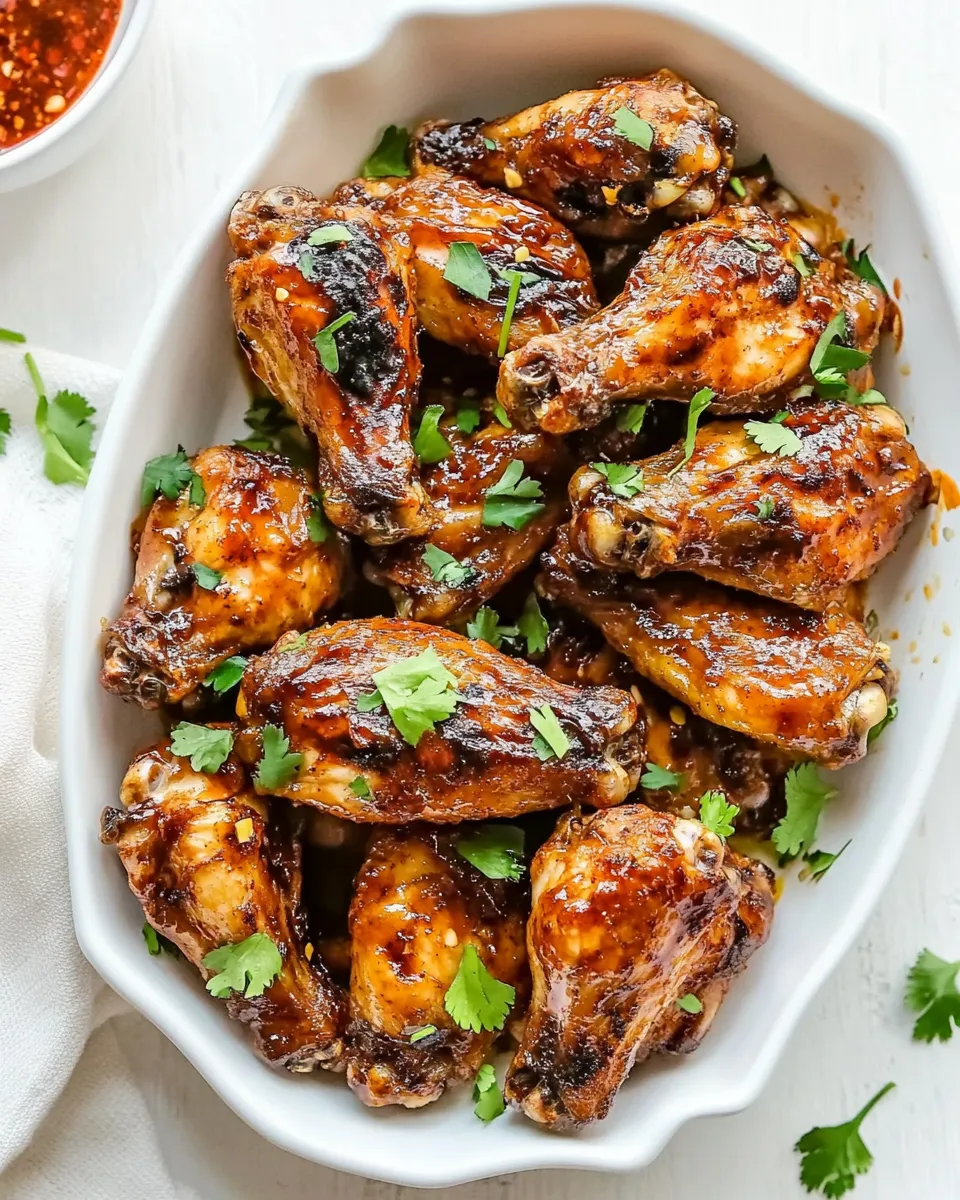 Classic Air Fryer Thai Chicken Wings shot