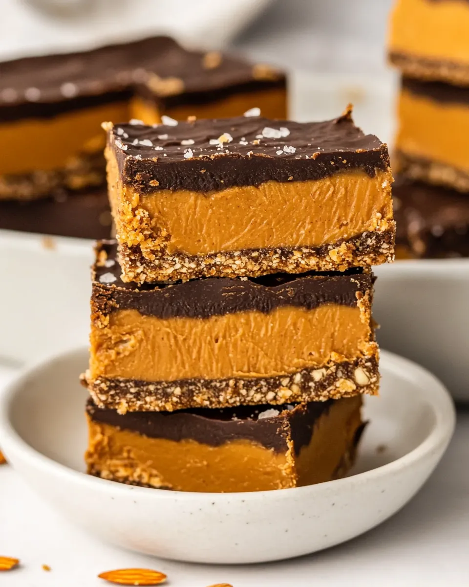 Healthy Almond Butter Bars (No-Bake) image