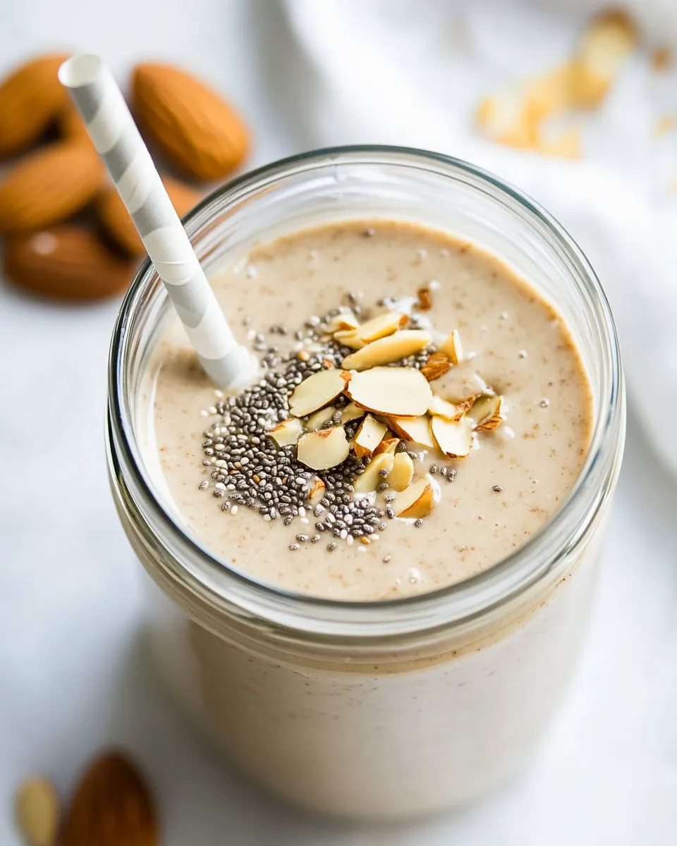 Homemade Almond Butter Chia Smoothie photo
