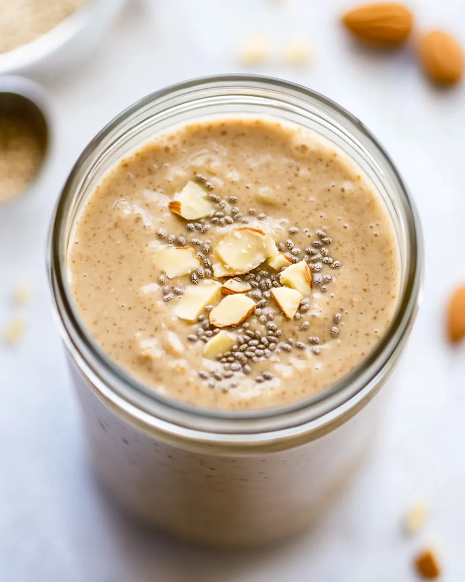 Delicious Almond Butter Chia Smoothie shot