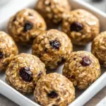 Homemade Almond Energy Balls With Cranberry, Maple, And Vanilla photo