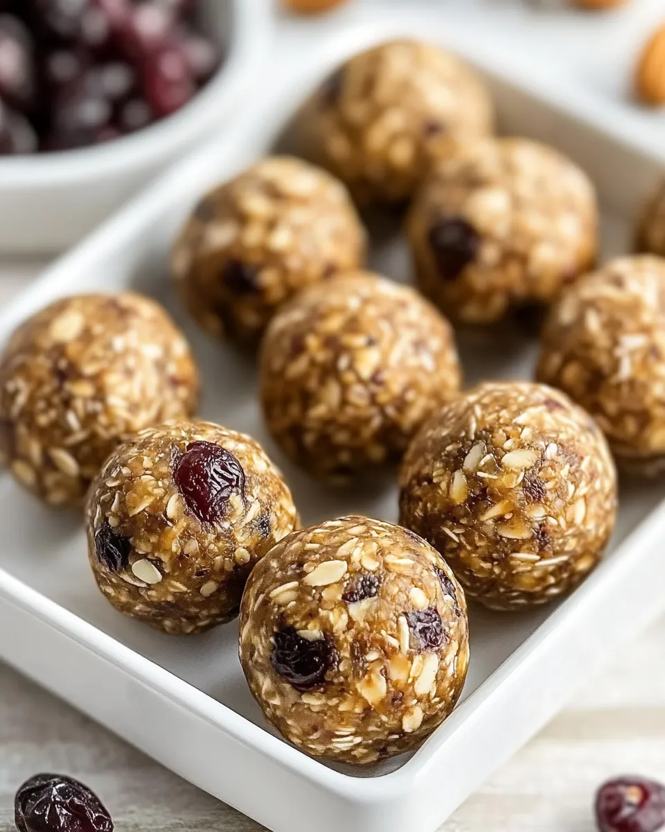 Delicious Almond Energy Balls With Cranberry, Maple, And Vanilla image
