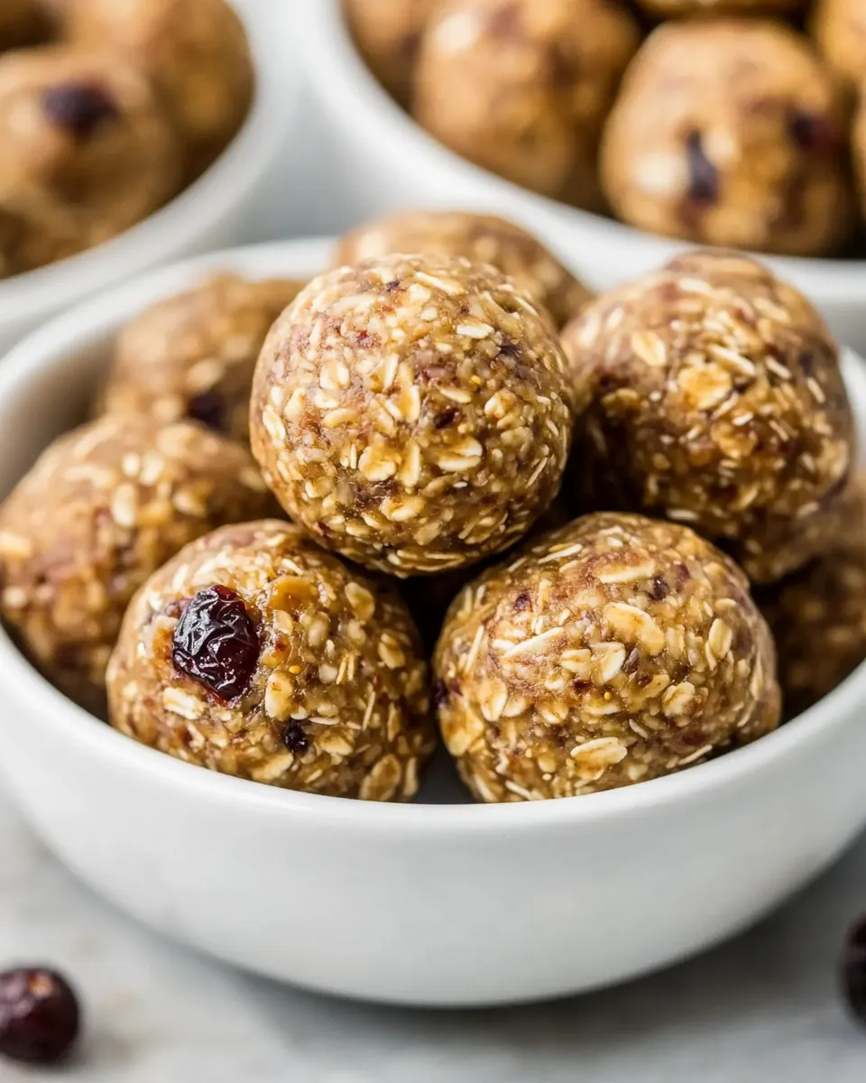 Easy Almond Energy Balls With Cranberry, Maple, And Vanilla recipe photo