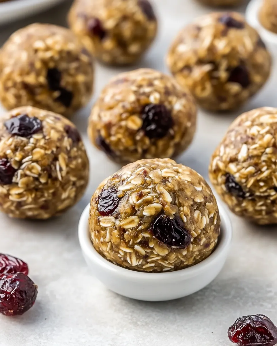Healthy Almond Energy Balls With Cranberry, Maple, And Vanilla dish photo
